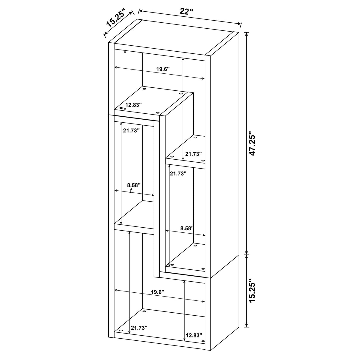 Velma Multipurpose TV Stand and Bookshelf White