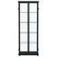 Aero 4-shelf Display Curio Cabinet with LED Lighting Black