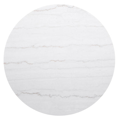Jason Round White Marble Top Coffee Table Charcoal