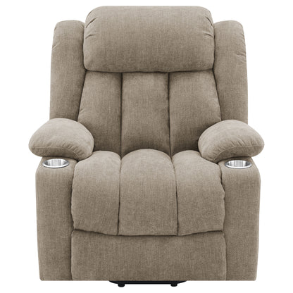 Houston Upholstered Power Lift Recliner Camel