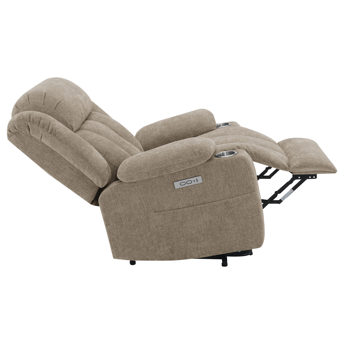 Houston Upholstered Power Lift Recliner Camel