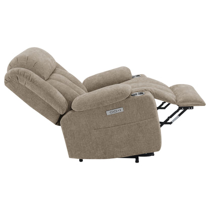 Houston Upholstered Power Lift Recliner Camel