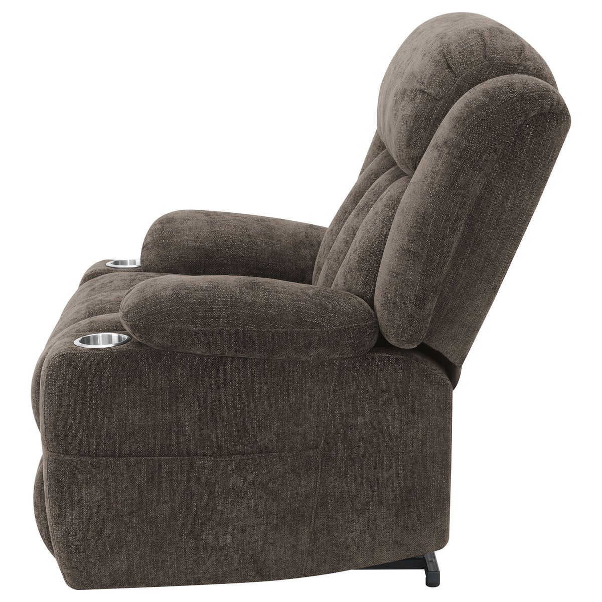 Houston Upholstered Power Lift Recliner Dark Brown