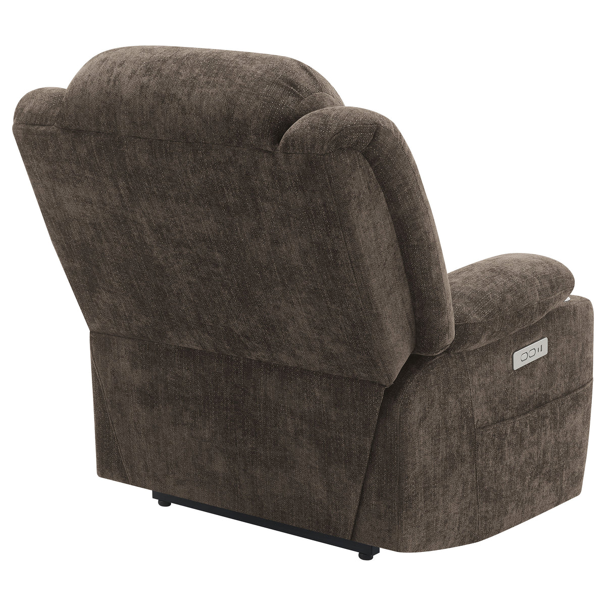 Houston Upholstered Power Lift Recliner Dark Brown