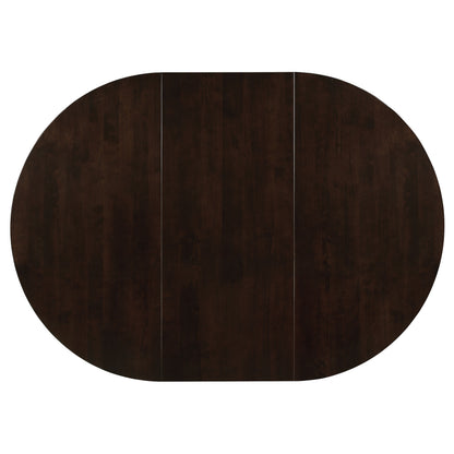 Gabriel Oval Extension Dining Table with Removable Leaf Cappuccino