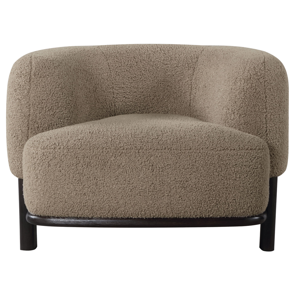 Lawler Upholstered Barrel Back Accent Chair Brown and Black