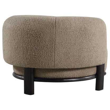 Lawler Upholstered Barrel Back Accent Chair Brown and Black