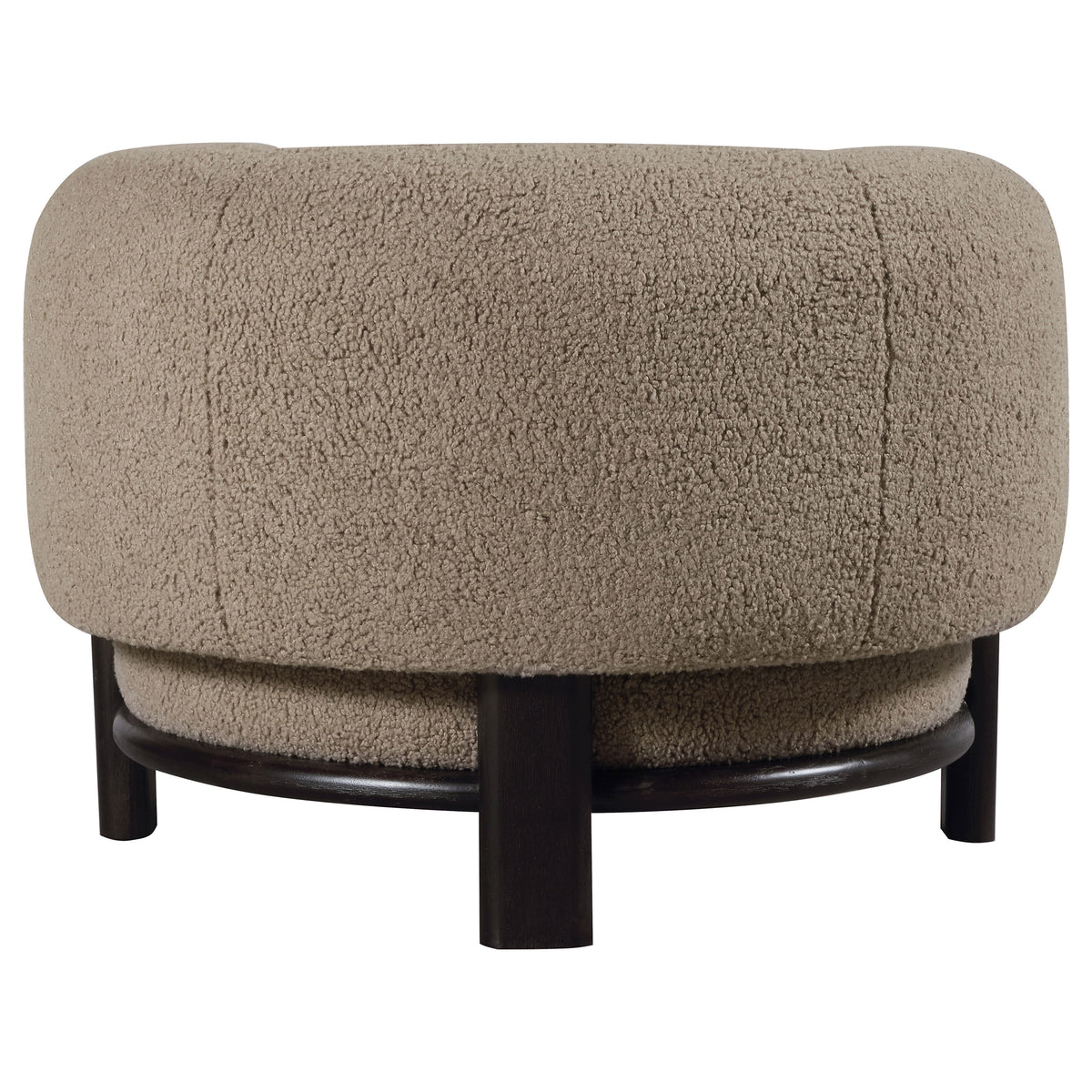 Lawler Upholstered Barrel Back Accent Chair Brown and Black