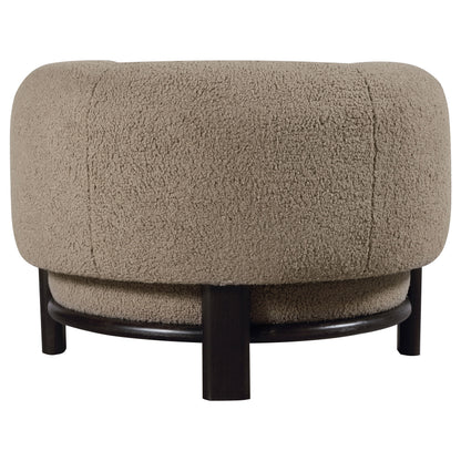 Lawler Upholstered Barrel Back Accent Chair Brown and Black