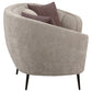 Ellorie Upholstered Channel Back Curved Sofa Beige