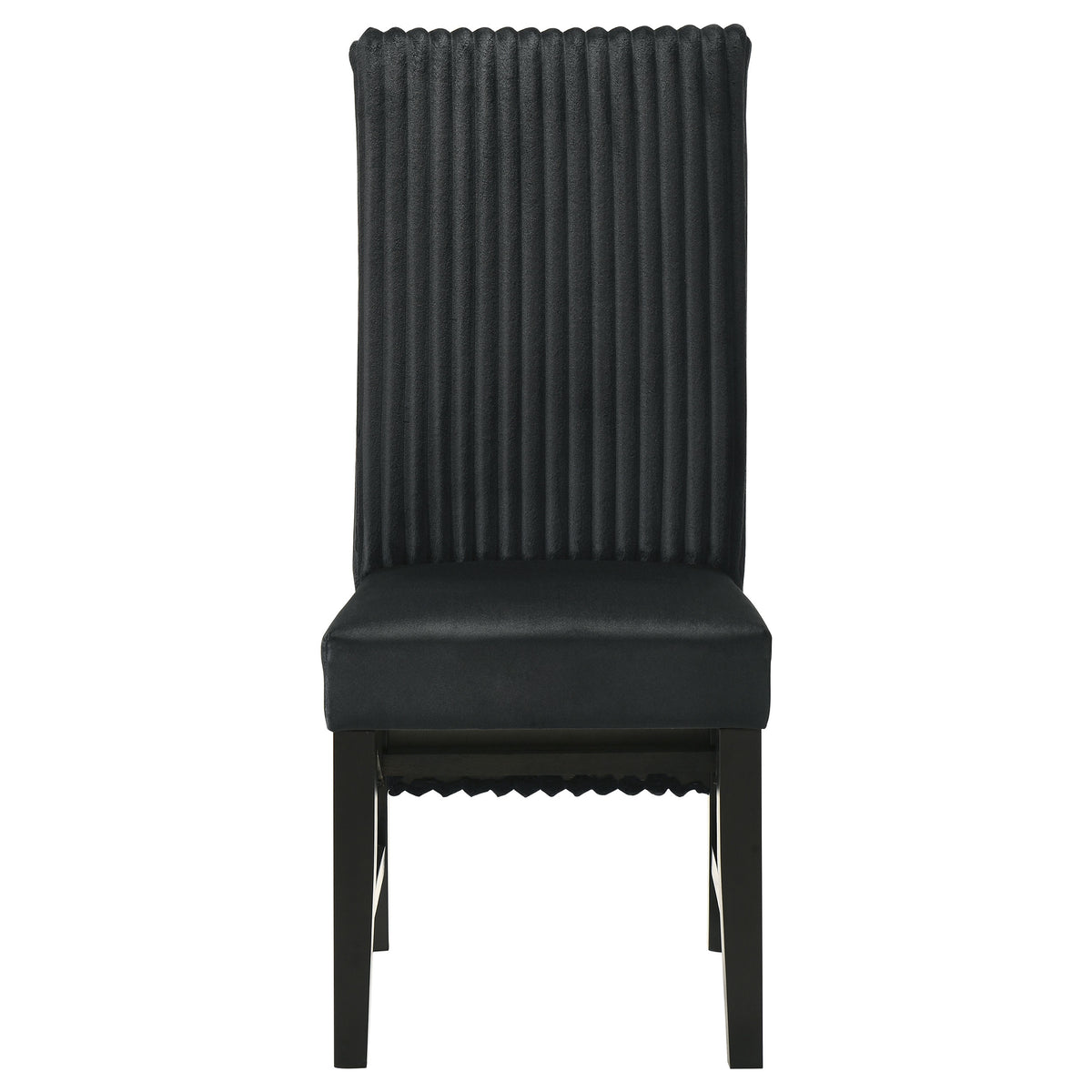 Barrand Channel-Back Upholstered Dining Side Chair Black Set of 2