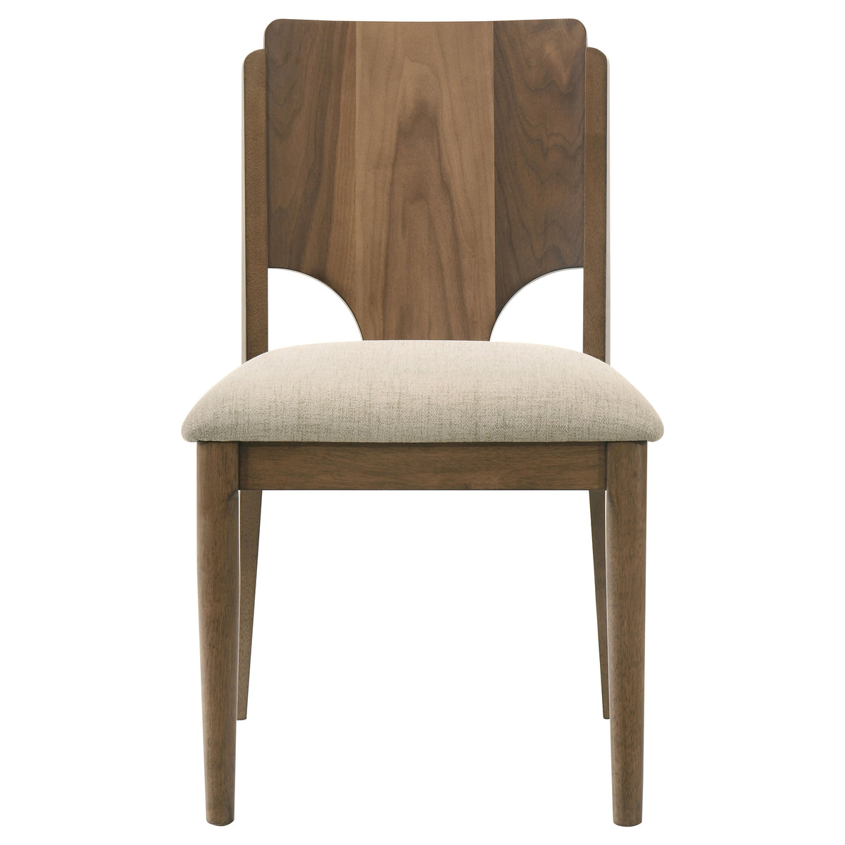 Crestmore Dining Chair Upholstered Seat Walnut (Set of 2)