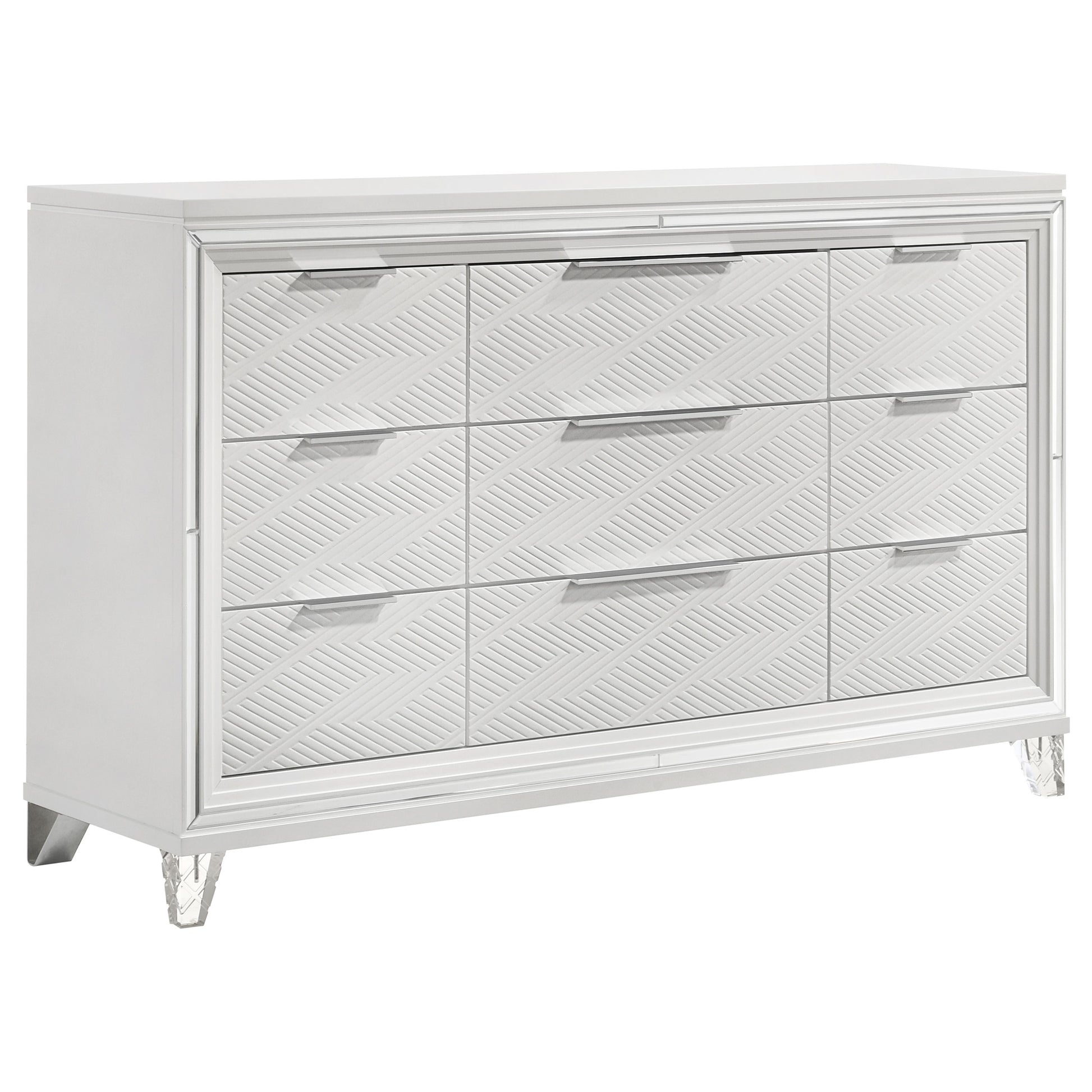 Marmore 9-drawer Dresser Cabinet White Brian Furniture Online Marmore 9-drawer Dresser Cabinet White Brian Furniture Online