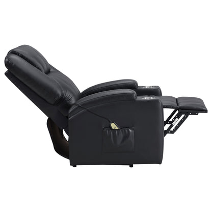 Armstrong Tufted Faux Leather Power Lift Massage Recliner Espresso