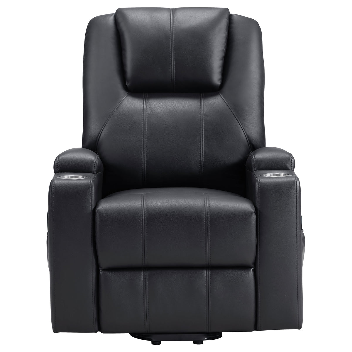 Armstrong Tufted Faux Leather Power Lift Massage Recliner Espresso