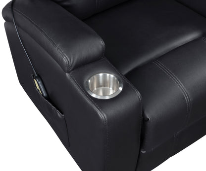 Armstrong Tufted Faux Leather Power Lift Massage Recliner Espresso
