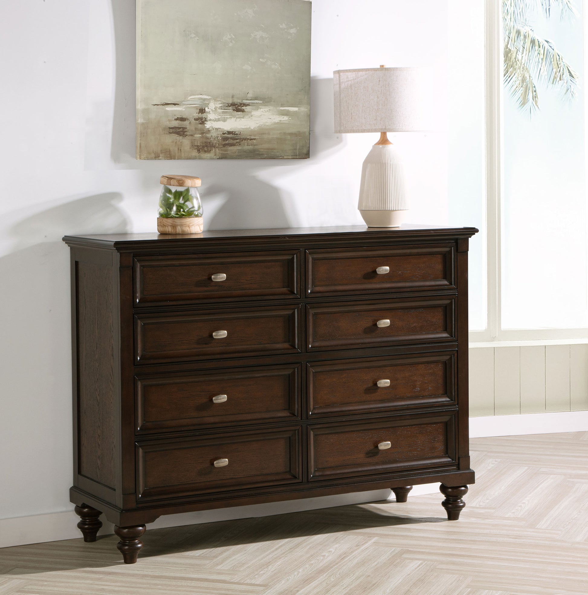 Andover 8-drawer Dresser Cabinet Dark Oak Andover 8-drawer Dresser Cabinet Dark Oak