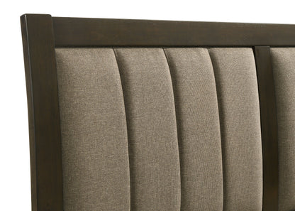 Wilkes 5-Piece Queen Bedroom Set with Upholstered Bed Dark Cocoa