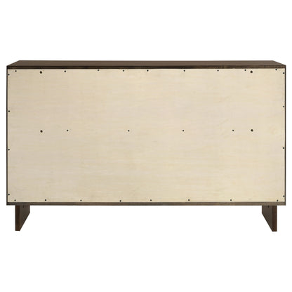 Glenwood 6-drawer Dresser Cabinet Warm Brown
