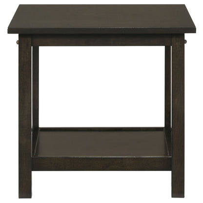 Rachelle 3-piece Rectangular Coffee Table Set Dark Merlot