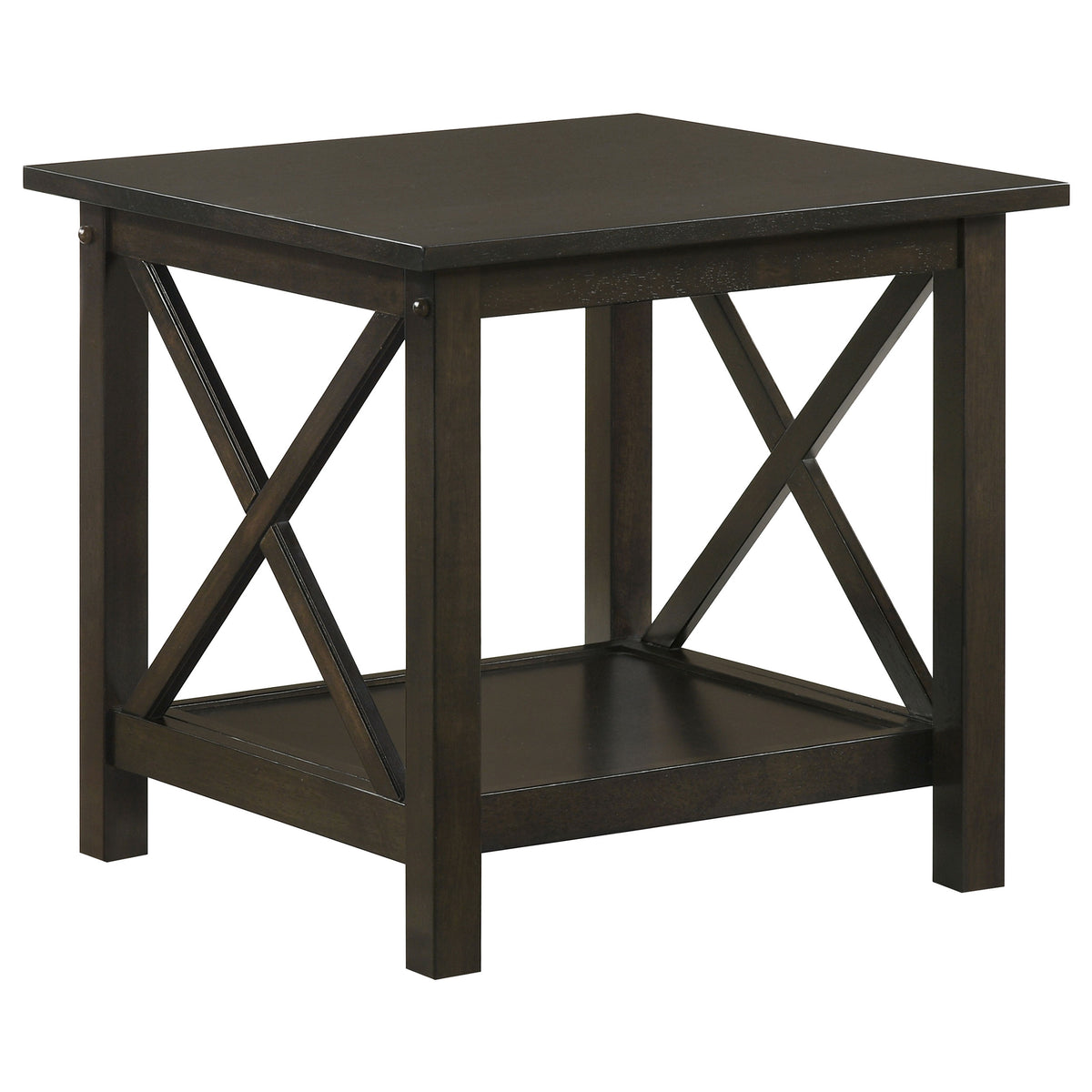 Rachelle 3-piece Rectangular Coffee Table Set Dark Merlot
