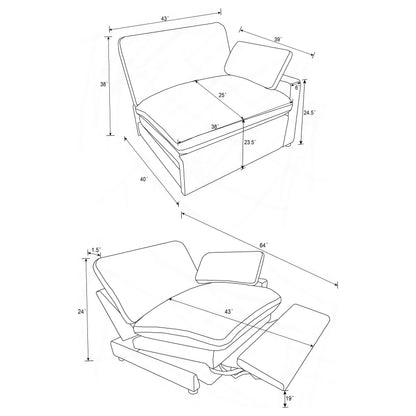 Collins Modular Power Sofa Dark Grey