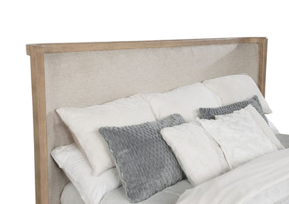 Kailani 52-inch Queen Wingback Bed Beige Oak