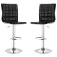 Ashbury Upholstered Adjustable Bar Stool Black (Set of 2)