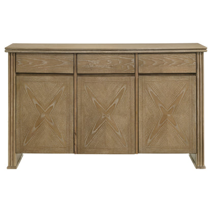 Adina 3-door 59-inch Sideboard Server Distressed Light Brown
