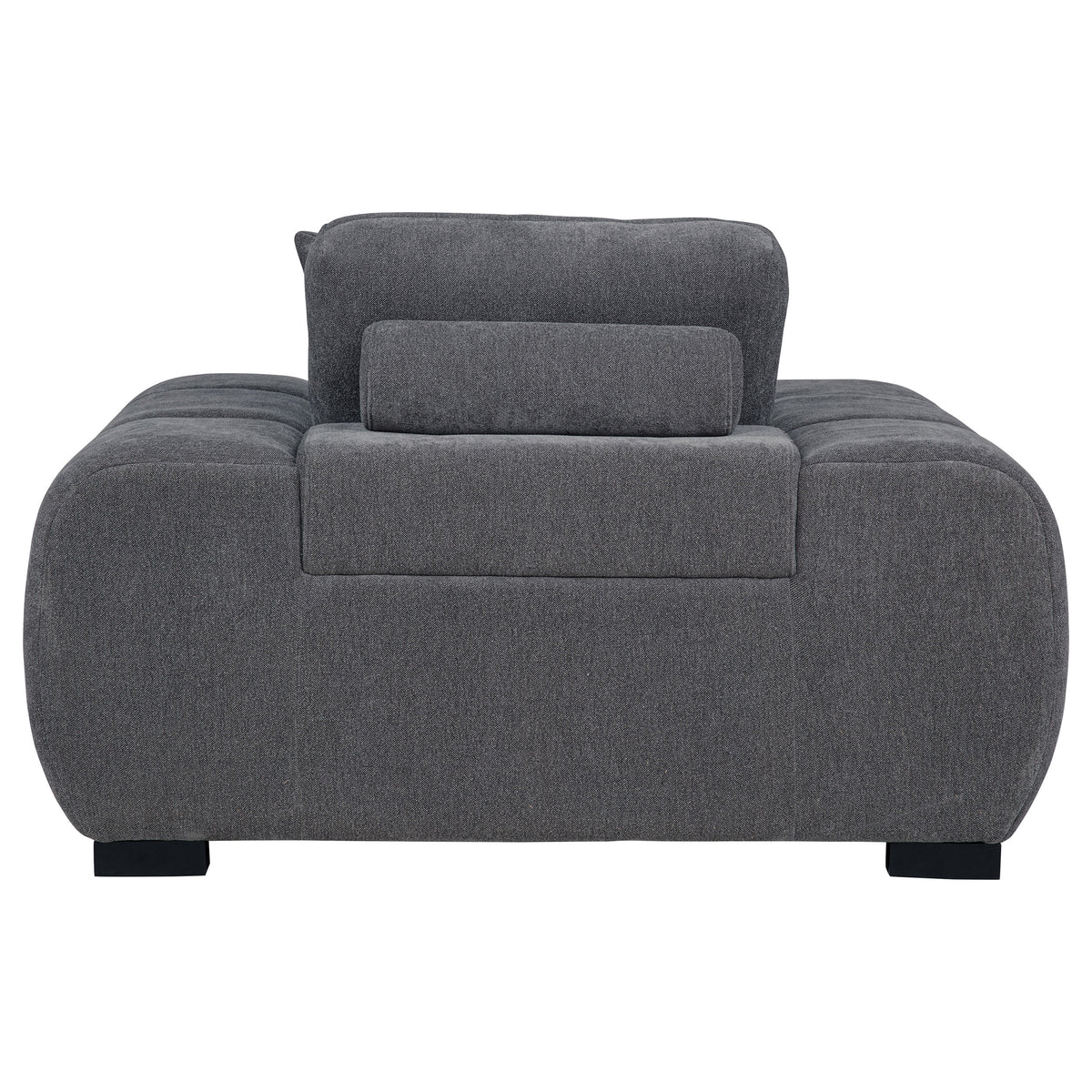 Octavia Tufted Upholstered Accent Chair Charcoal Grey