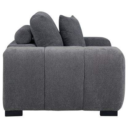 Octavia Tufted Upholstered Accent Chair Charcoal Grey