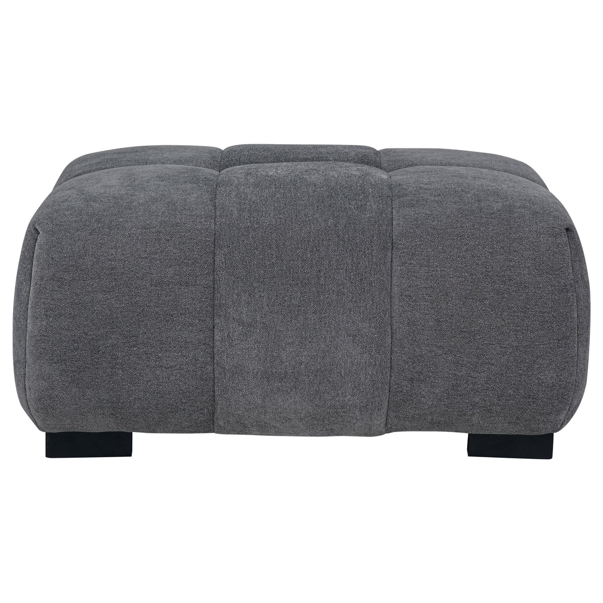 Octavia Tufted Upholstered Rectangular Ottoman Charcoal Grey
