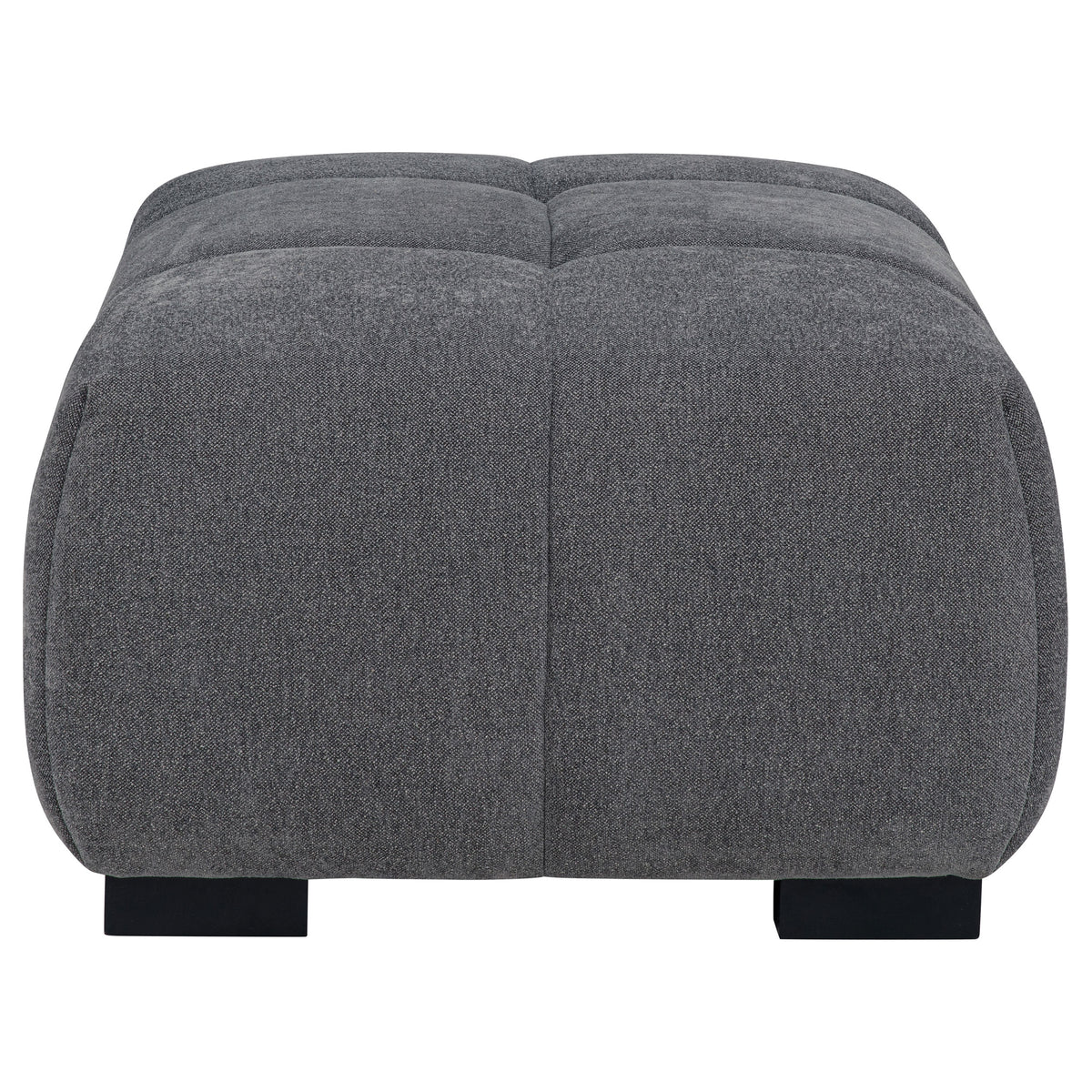 Octavia Tufted Upholstered Rectangular Ottoman Charcoal Grey