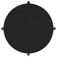 Arini Round End Side Table With Storage Shelf Black