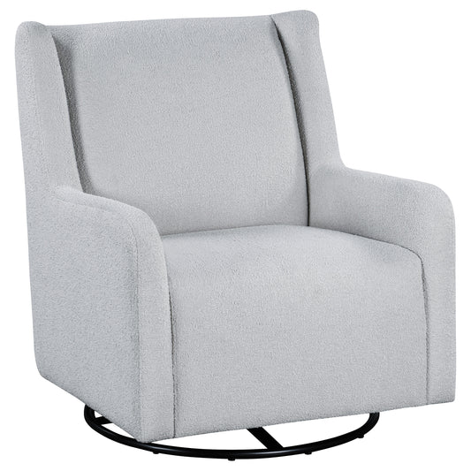 Serra Full-Circle Swivel Glider Chair with Shelter Arms Dove Grey