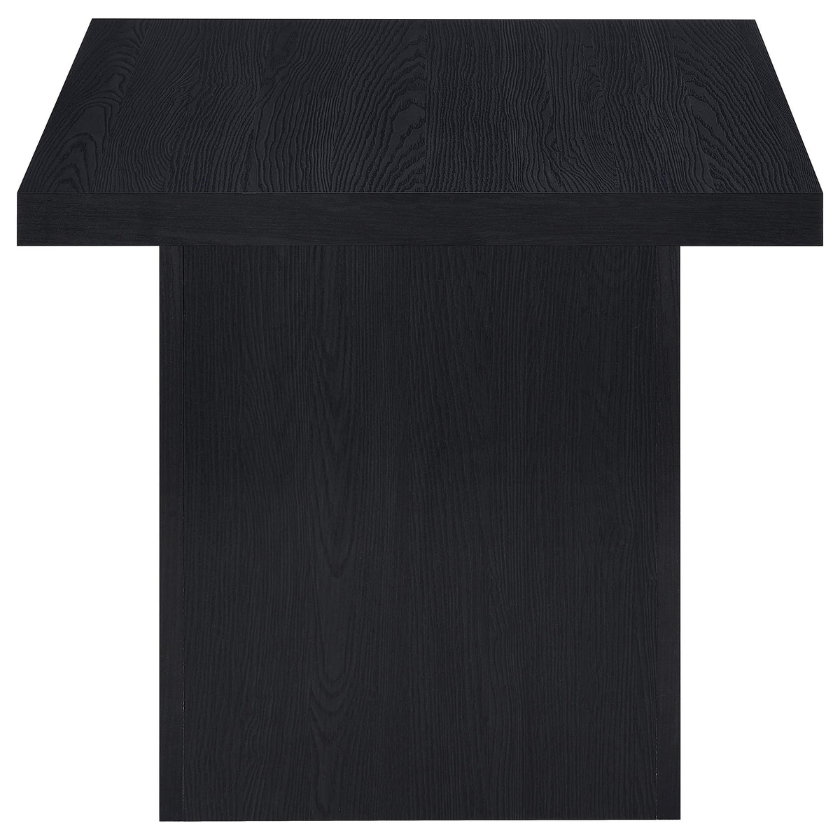 Devar Square Engineered Laminate End Side Table Black