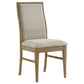 Adina 8-piece Extension Dining Set Distressed Light Brown