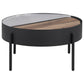 Ozella 2-piece Round Coffee and End Table Set Sandy Black