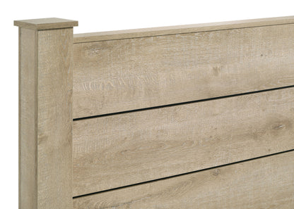 Oakglen 55-inch Eastern King Panel Bed Weathered Oak