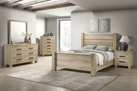 Oakglen 5-piece Eastern King Bedroom Set Weathered Oak