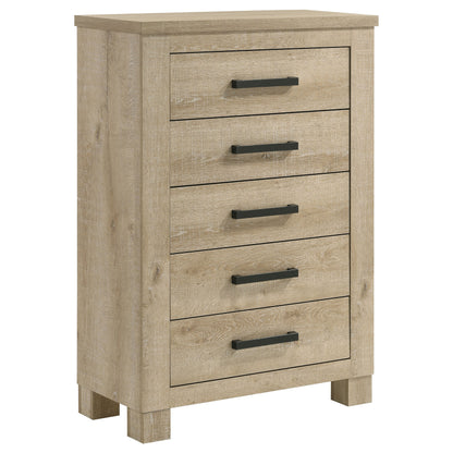 Oakglen 5-piece Eastern King Bedroom Set Weathered Oak