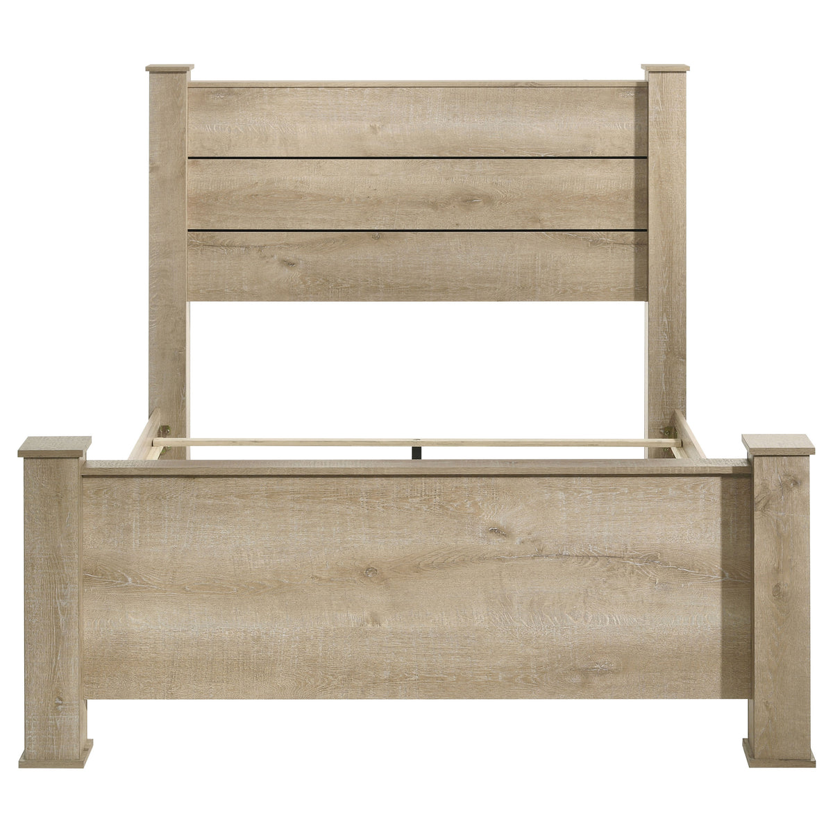 Oakglen 55-inch Queen Panel Bed Weathered Oak