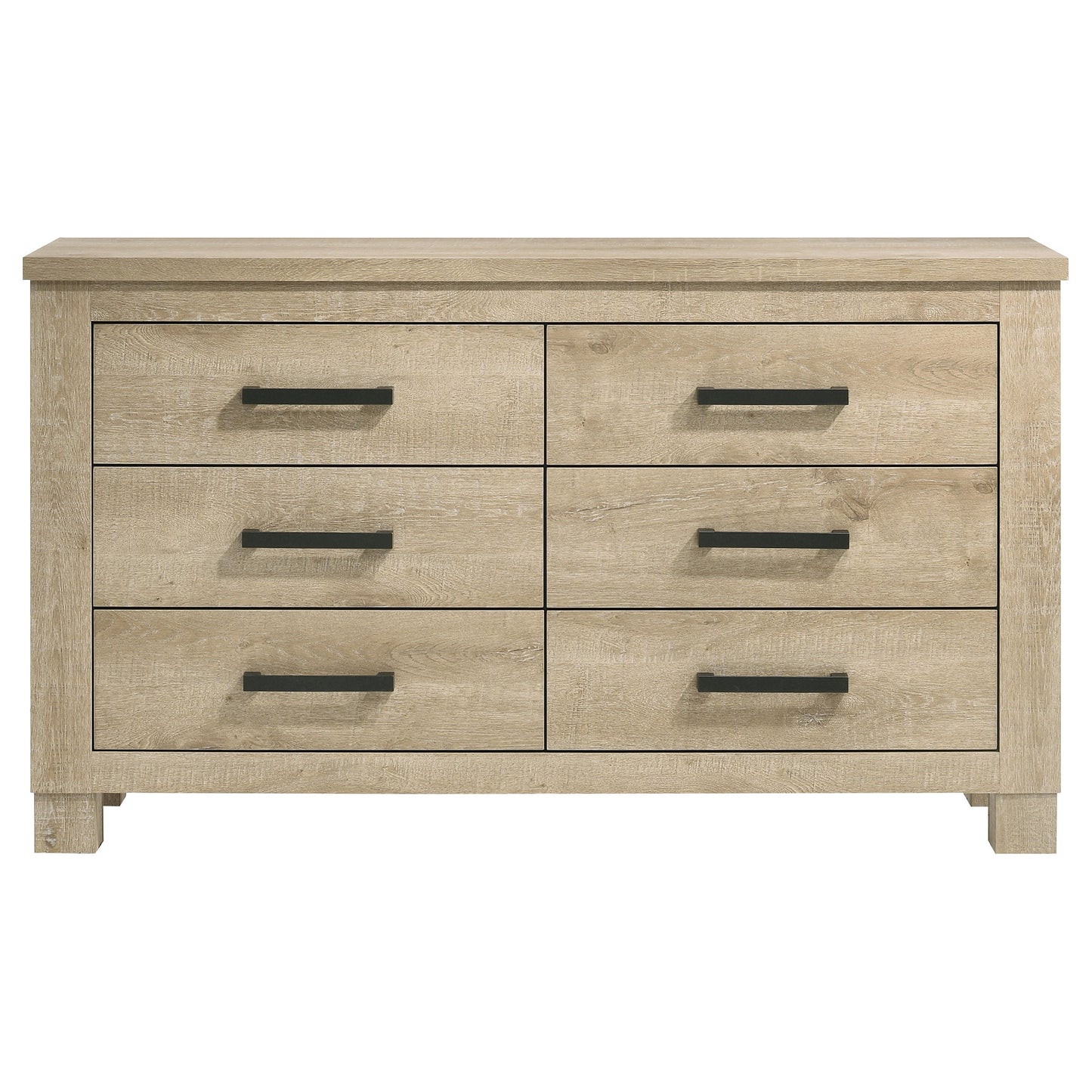 Oakglen 6-drawer Bedroom Dresser Weathered Oak