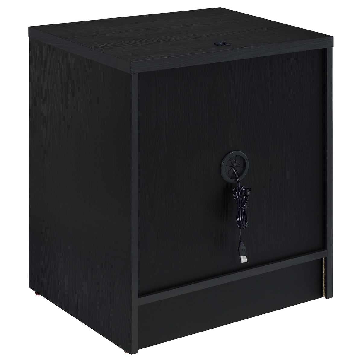 Westpark 2-drawer Nightstand LED Lights and USB Black