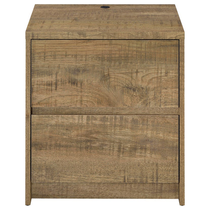 Westpark 2-drawer Nightstand LED Lights and USB Mango