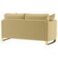 Corliss Upholstered Curved Track Arm Loveseat Camel