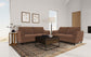 Selma Velvet Upholstered Crescent Arm Sofa Rust