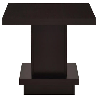 Reston 2-piece Square Coffee and End Table Set Cappuccino