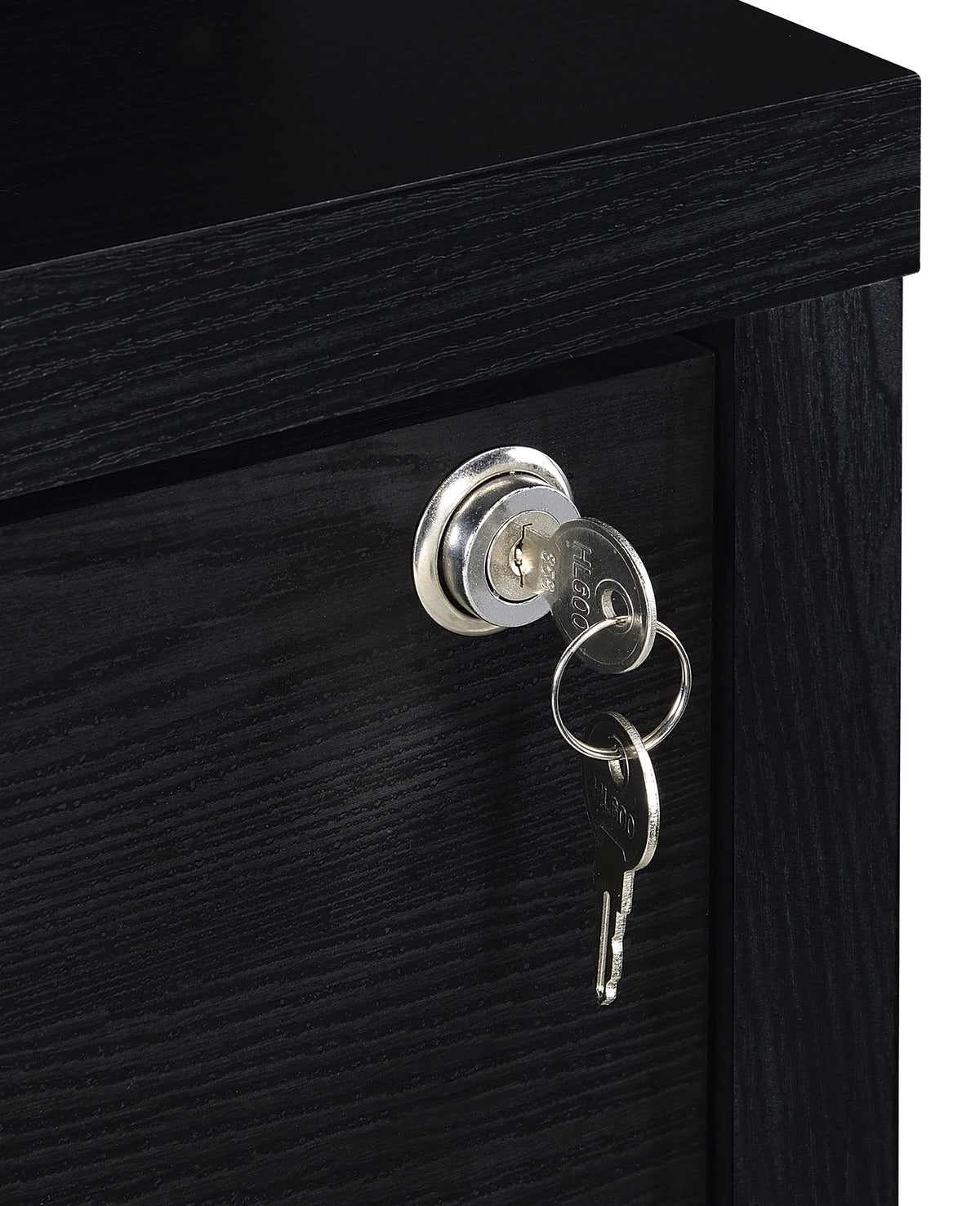 Westpark 3-shelf Bookcase USB and Lockable Drawer Black