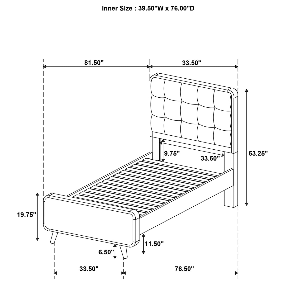 Robyn 5-piece Twin Bedroom Set Light Ash